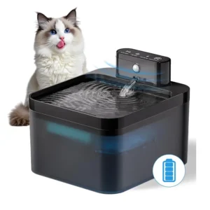 Automatic Cat Water Fountain 2.2L Battery Powered Pet Fountain with Motion Sensor, Wireless Silent Design for Dogs & Cats #TOP PICKS